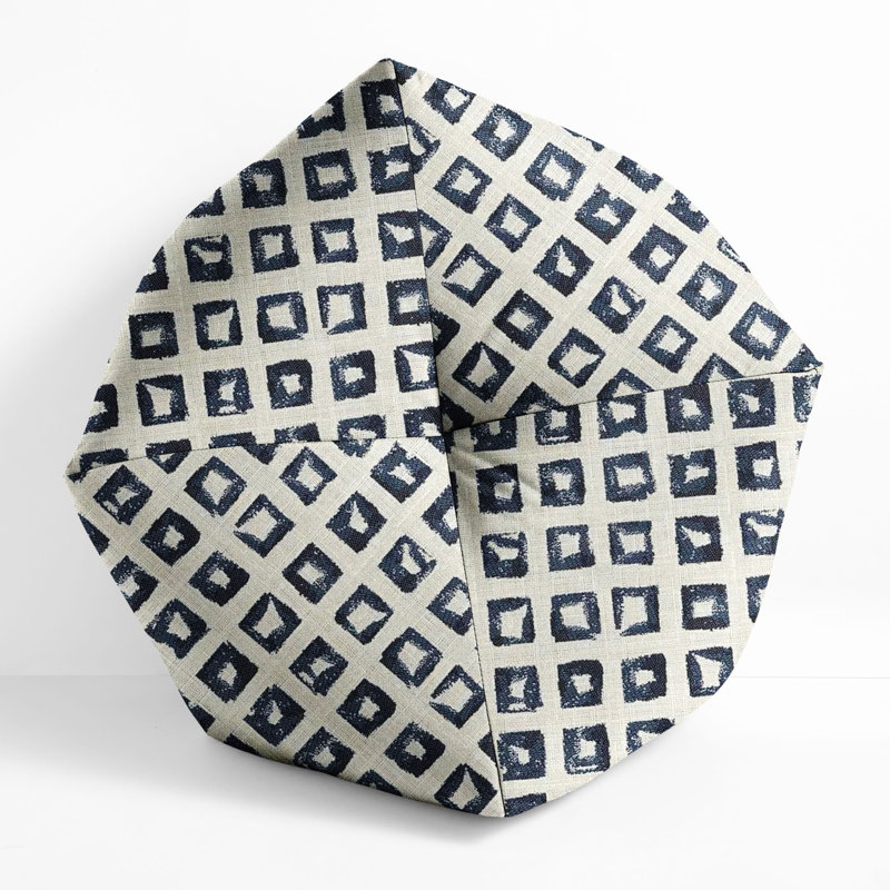 Pouf de sol d'extérieur 12 po Sunbrella, Bleu