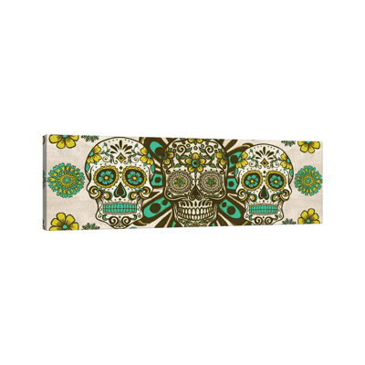 Dia de los Muertos Collection D 1 Piece Wrapped Canvas Panoramic Wall Art