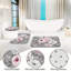 Doux rose et gris à motif floral