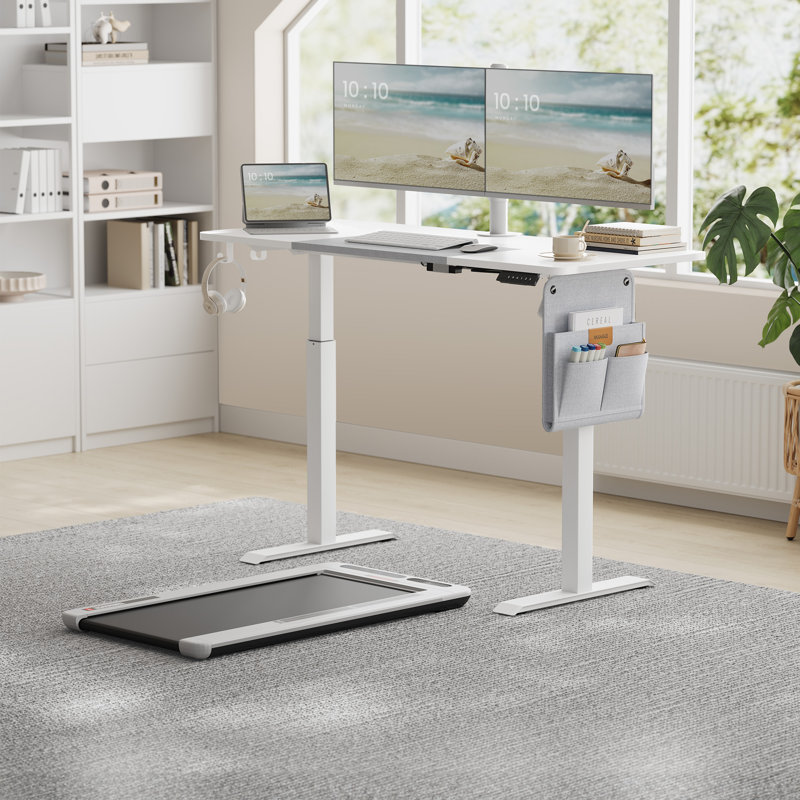 Aiyannah Height Adjustable Rectangle Accent, 72cm H x 140cm W x 60cm D, Matte White