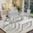 Farmhouse 6 Piece Dining Set Kitchen Table Set With Bench,,dining room set,dinning table set-88478700