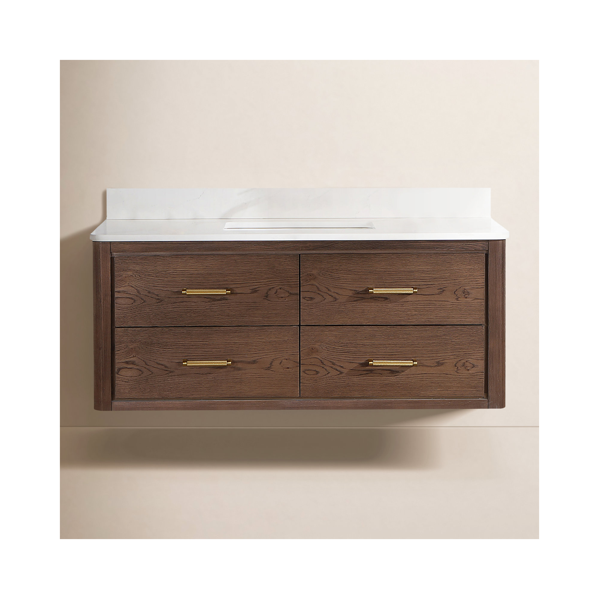 Cristo 48'' Single Bathroom Vanity, Dark Brown Oak