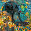 «Jaguar And Green Parrots» par Evelia, reproduction d'art sur toile tendue-17215285
