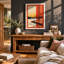 Horizon Divided Mid-Century - Framed Print-1875145876-1875145881