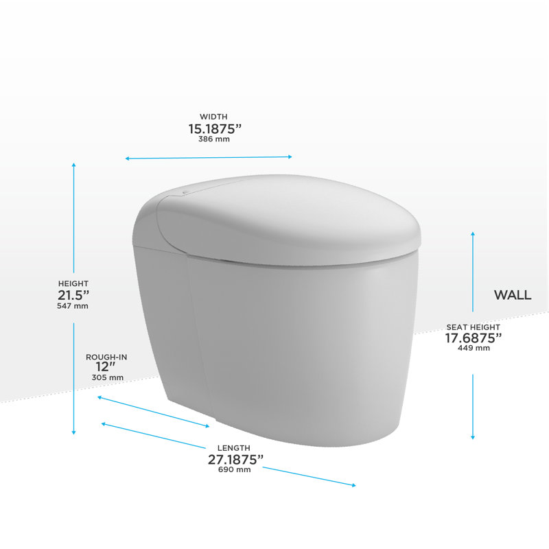 Neorest® Elongated Floor Mounted Bidet Toilet (Seat Included) 95 Lbs