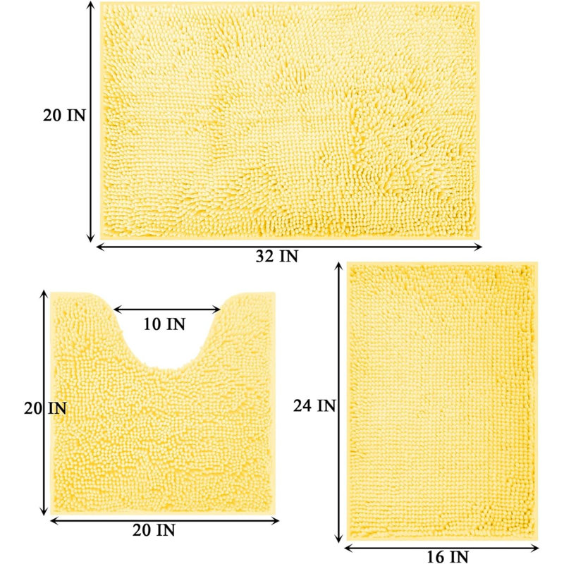 Bath Mat, Beige Yellow
