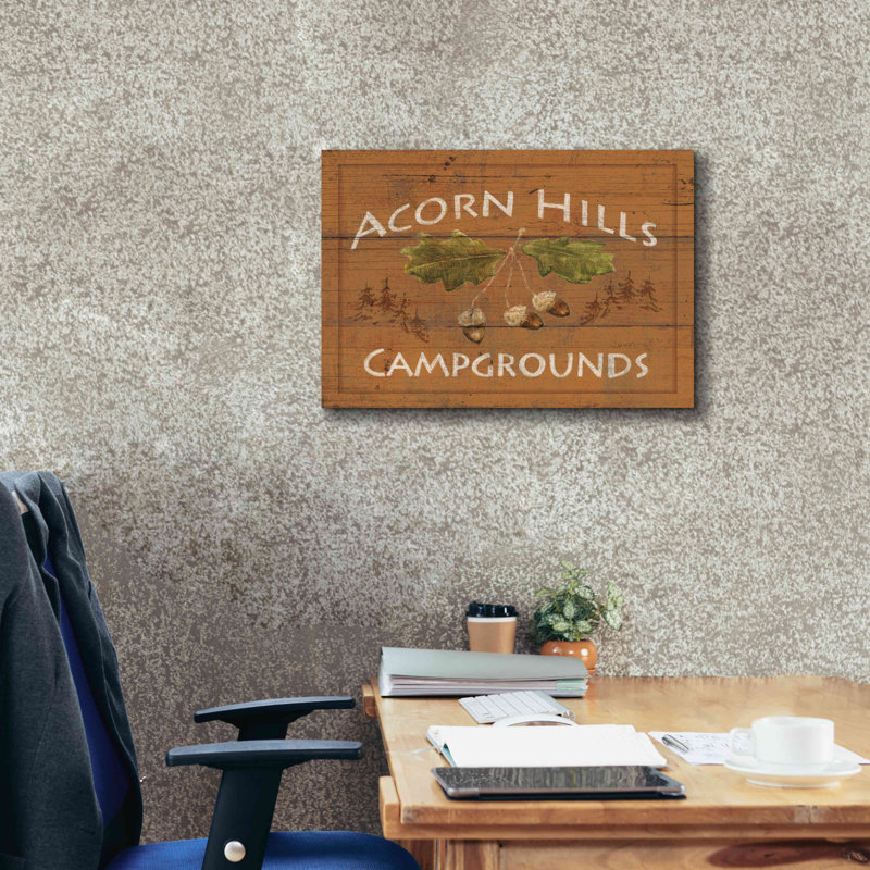 «Lodge Signs I» par James Wiens, art mural sur toile, H 20 po x l 24 po x P 0,75 po