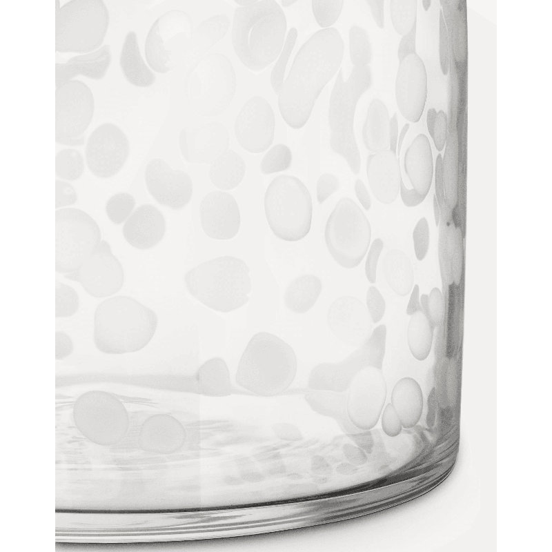 Meadow Glass Table Vase, White/Ivory, 11.8" H x 4.7" W x 4.7" D