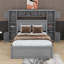Grand lit avec armoire, tablette et lit gigogne
