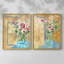 Fleurs en bouteille I - reproduction encadrée de qualité supérieure - prête à être accrochée - aucun clou requis - aucun clou requis-710577824-710577825
