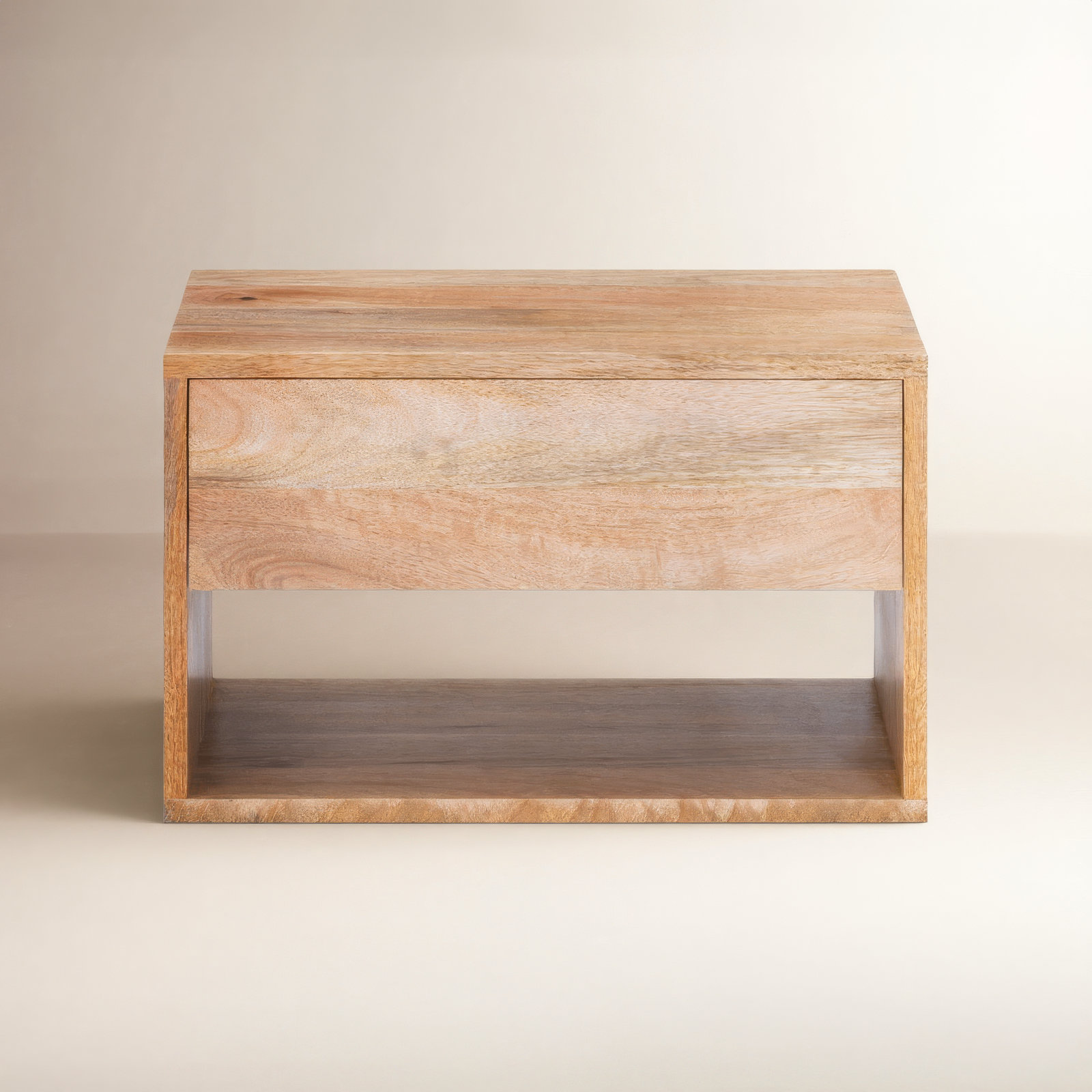 Reni 1 - Drawer Solid Wood Nightstand, Natural