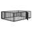Floor Bed Frame With Fence And Door-1507780745