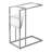 Flannagan Accent Table, C-shaped, End, Side, Snack, Living Room, Bedroom, Metal, Pu Leather Look, Chrome