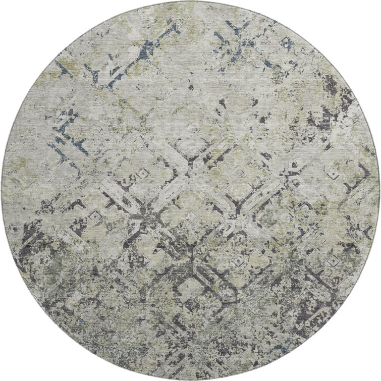 Premium Machine Washable Prisco Silver Rug