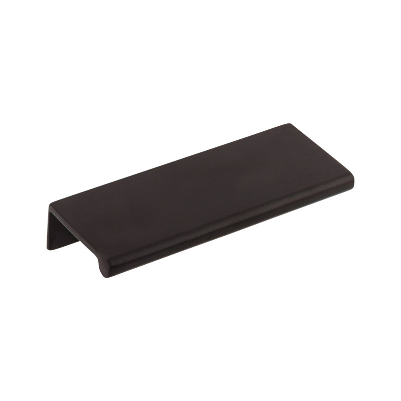 Europa 5" Center to Center Finger pull, Flat Black, 3" Center to Center
