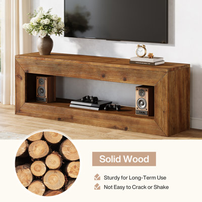 Meuble télé 47 po en bois massif pour téléviseurs 32/43/55 po