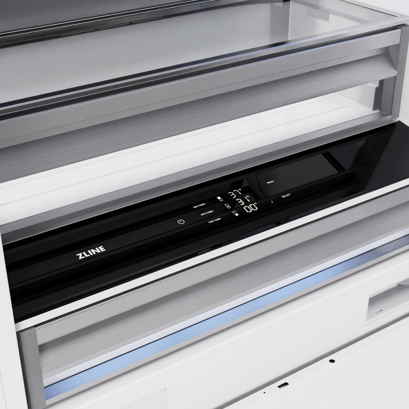 ZLINE Autograph 72 in. Built-In Refrigerator in Stainless Steel w/ Gold Accents, White Matte/Matte Black