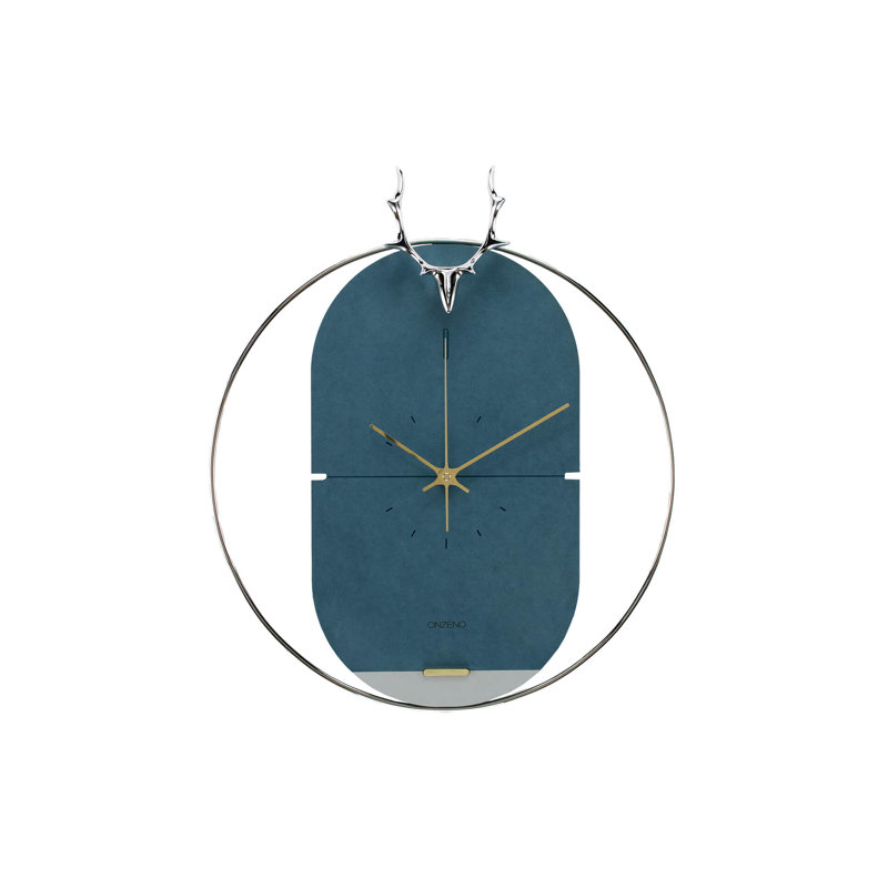 Wood Wall Clock, Blue