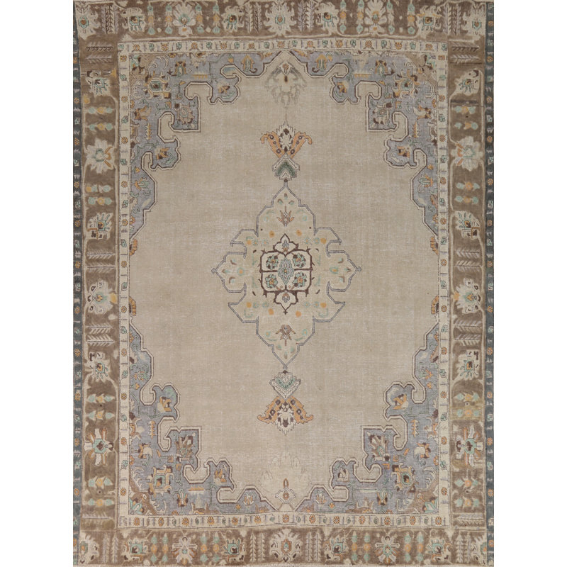 Tapis traditionnel en laine Medallion 9 x 11