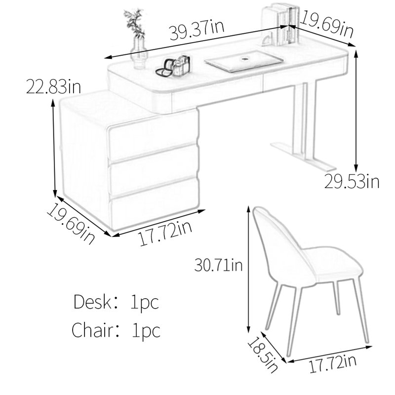 Durable Sintered Stone Surface Desk