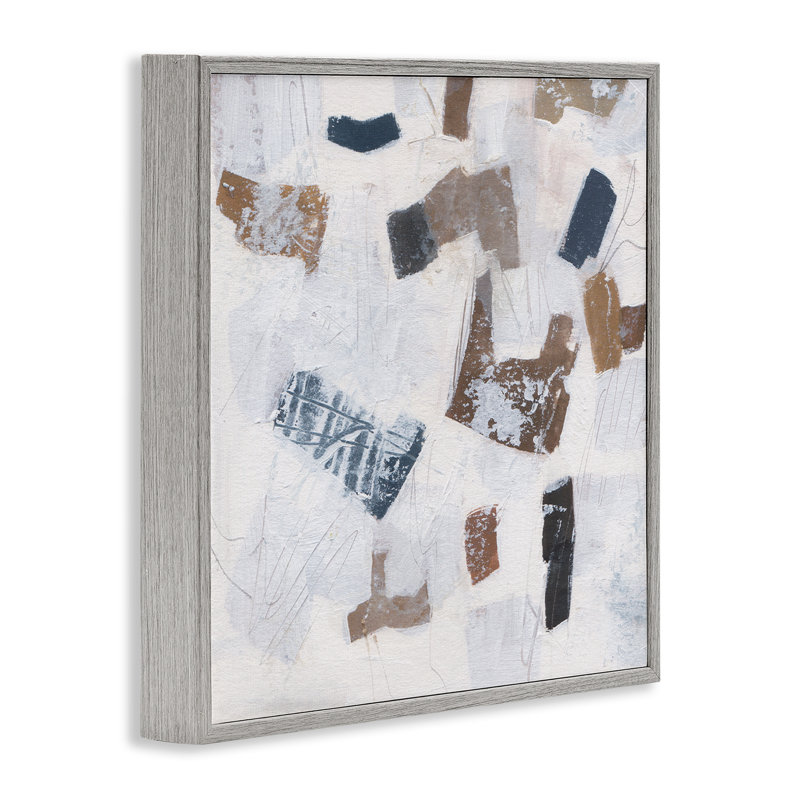 «Rustic Abstract Forms», art de la giclée encadrée par Melissa Wang, Estampe numérique Farmhouse, H 12 po x l 12 po