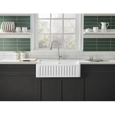 36'' L Double Bowl Kitchen Sink