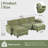 Shugar Solid and Manufactured Wood U-Shaped Sectional-110188851