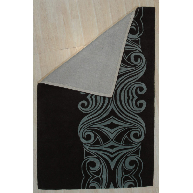 Hand Tufted Wool Area Rug in Brown