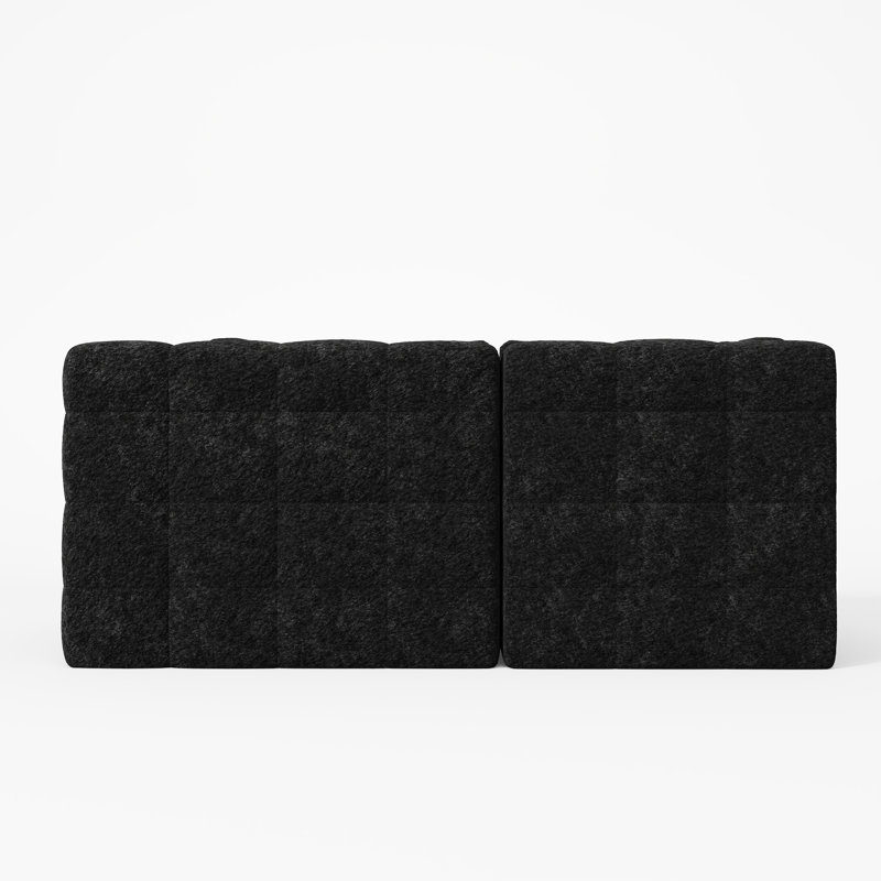 Canapé d'angle modulaire, canapé infonuagique haut de gamme en tissu capitonné avec ressorts ensachés et mousse haute densité, 5 coussins décoratifs inclus