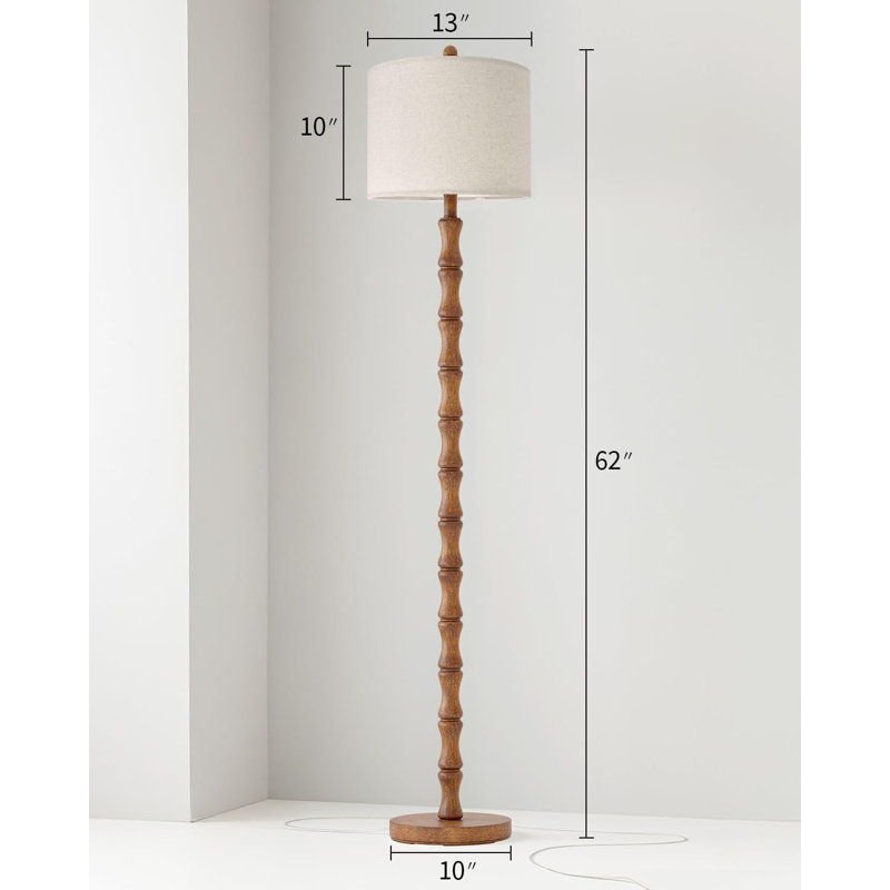 Lampe sur pied rustique 62 "pour le salon