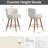 Anneli 24'' Swivel Counter Height Bar Stools Set of 2, White Counter Stools with Backs and Wood Legs for Kitchen Island-884832582-884832579-916282940