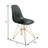 Elkton 5-Piece Dining Set With 35" Round Dining Table In White Iron Pedestal Base And 4 ABS Plastic Side Chair With Gold Base-440505214
