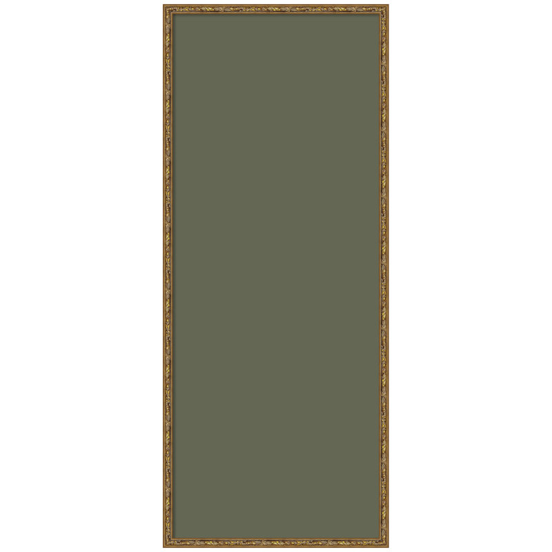 Tableau d'affichage en lin encadré en tissu, Vert, H 41 po x l 17 po x P 1 po, Belvédère bronze