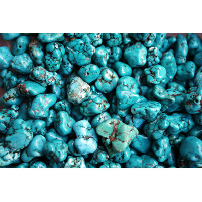 Turquoise Mineral Gemstone by Adomer - Wrapped Canvas Print