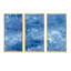 Blue Ice Structures - ensemble d'art mural moderne sur toile 3-592888607-592888593