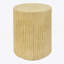 Table d'appoint cylindrique MGO, texture semblable au bois, couleur brun antique