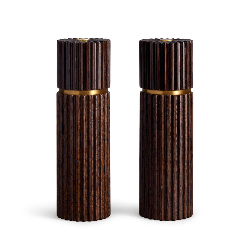 Ionic Wood S&P Mills - Light Oak, Gold/Smoked Oak
