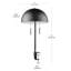 Lampe de bureau noire 18 po Luna