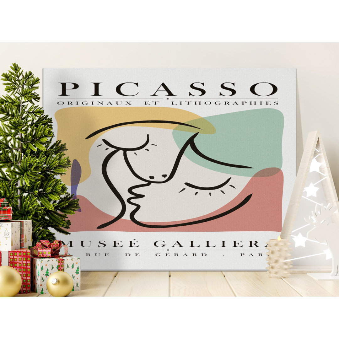 Picasso Abstract Canvas Wall Art, Gallery Wrapped Matte Print, Ready to Hang, Archival Quality, Modern Home Decor, Picasso Exhibition Poster