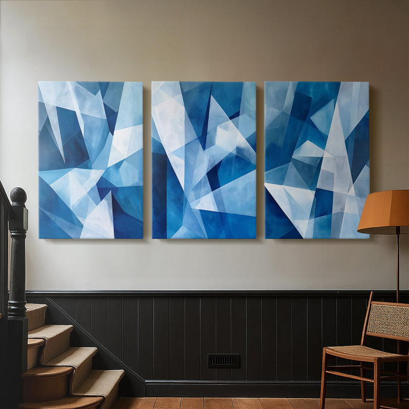 ABSTRACT Series XCI - Toile tendue sur mesure - 3 pièces, H 36 po x l 72 po