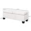 Banc de rangement 46 po à boutons crème pour chambre à coucher, salon, hall d'entrée crème, rembourré de mousse, entrée, support en acier