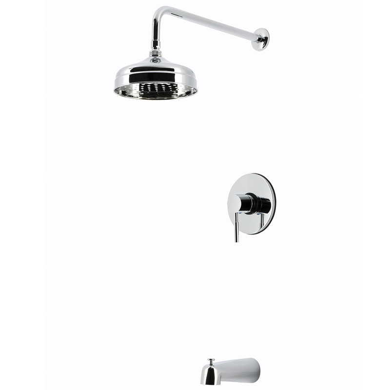 Garniture de robinet de baignoire et de douche à pression équilibrée à poignée simple Kingston Brass Kingston seulement