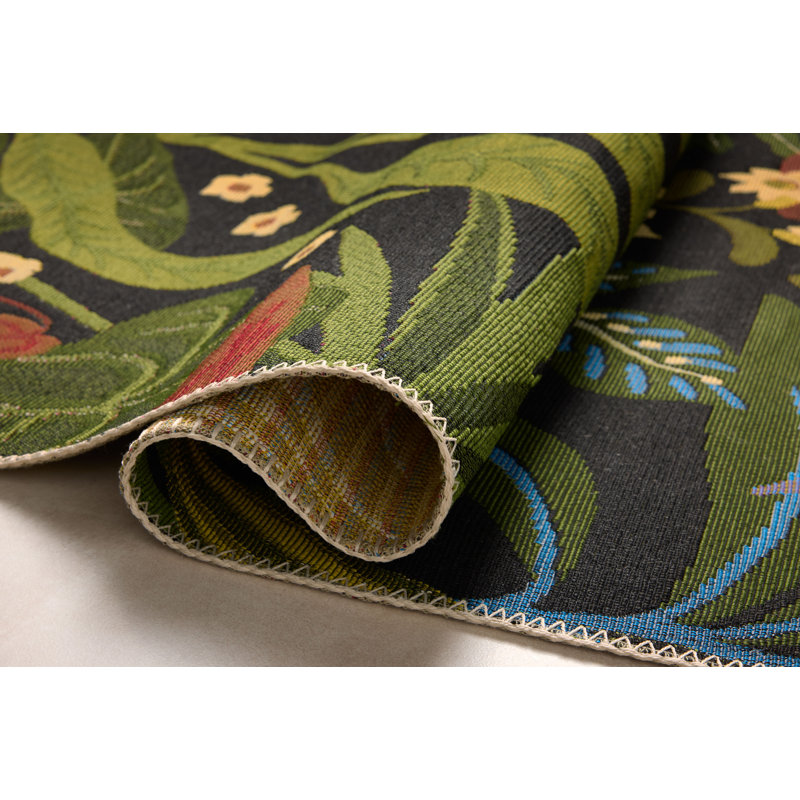 Loloi Botanical Onyx / Multi Indoor/Outdoor Area Rug, Rectangle 5'3" x 7'8"