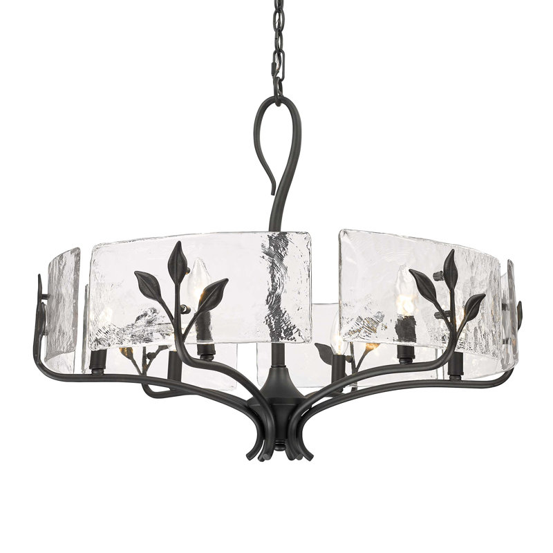 Lustre tambour 6 lumières à intensité variable Tiah, Noir