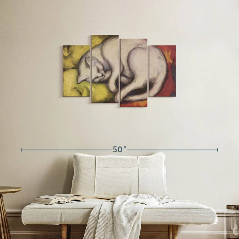 Brampt The White Cat, 22" H x 36" W
