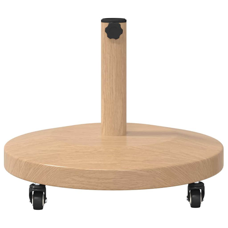 Steel Umbrella Base, Light Wood