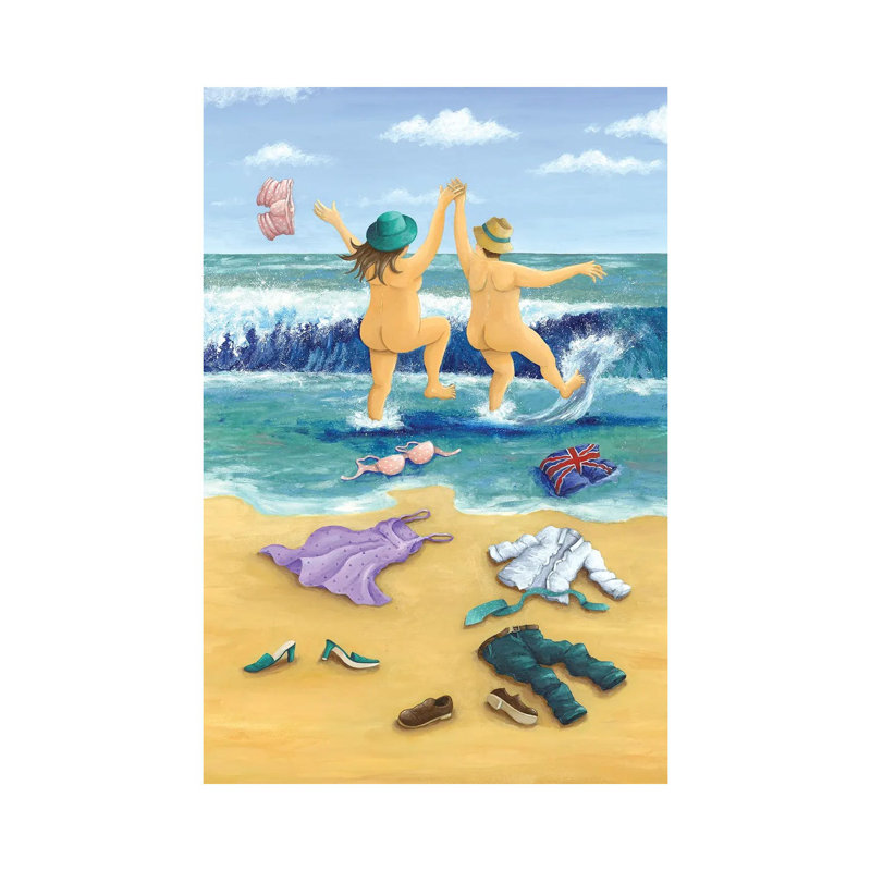 Skinny Dippers by Peter Adderley - Wrapped Canvas Gallery-Wrapped Canvas Giclée, 20.32 cm H x 30.48 cm W