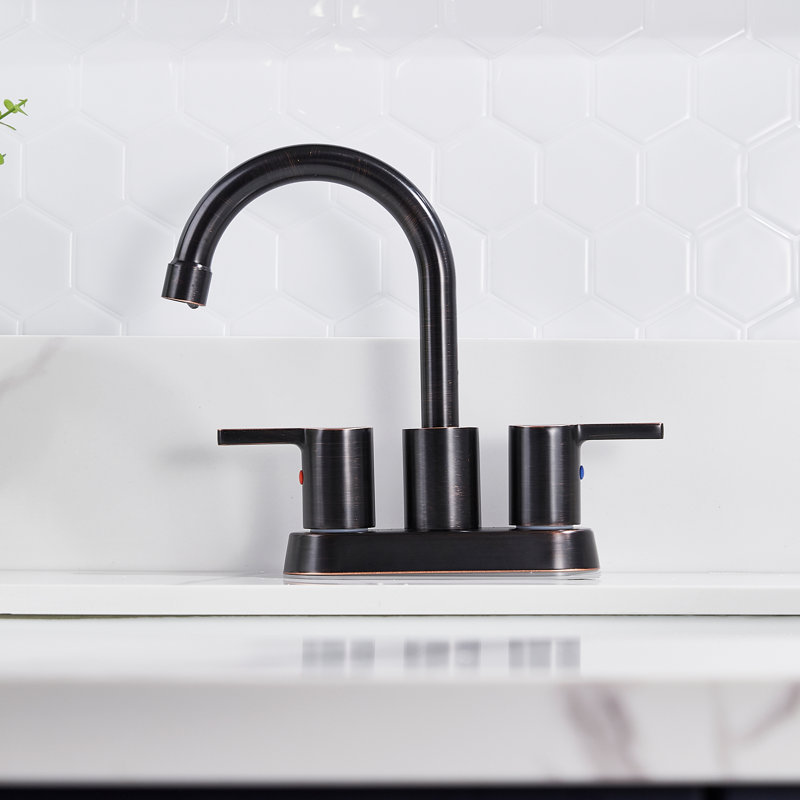 Timed Flow Tap with Waste, Bronze
