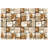 Marble-Inspired Indoor/Outdoor Area Rug with Non-Slip Rubber Backing, Machine Washable Polyester Carpet-891020973