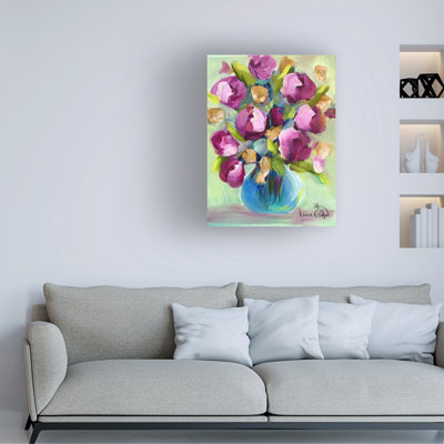 Karrie Evenson Red Violet Bouquet Canvas Art